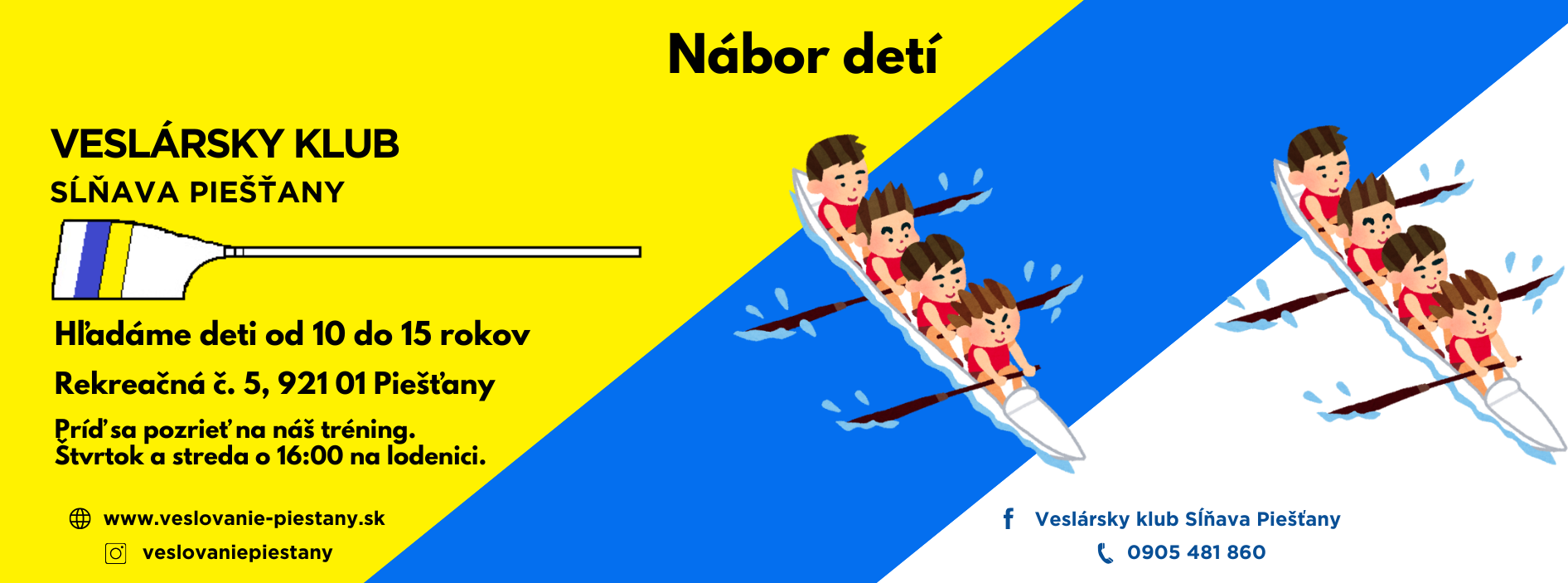 banner veslovanie